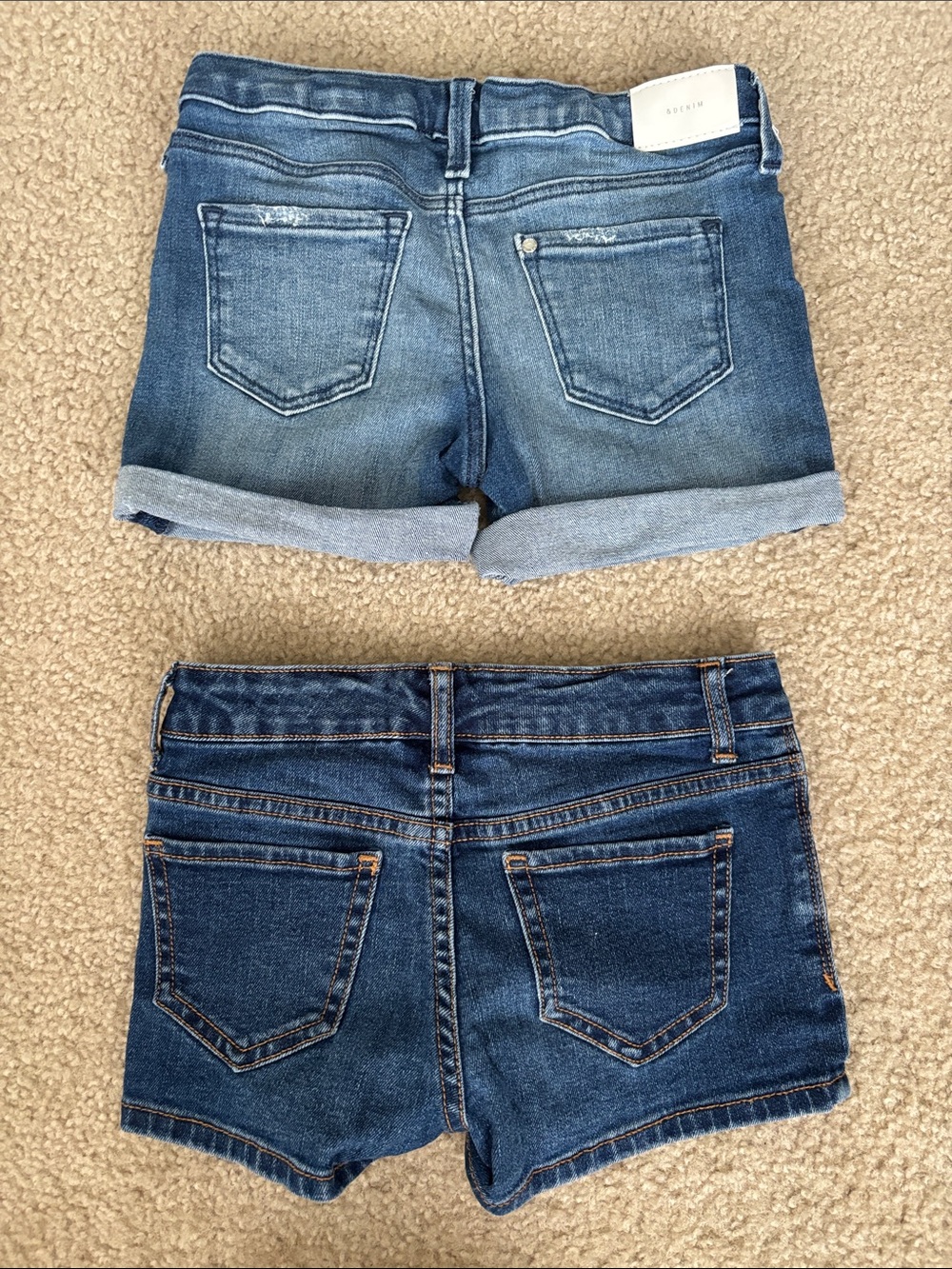Bundle of 6 Girls Denim Jean Shorts - Size 6 - H&M, Children’s Place, Old Navy - Picture 6 of 10